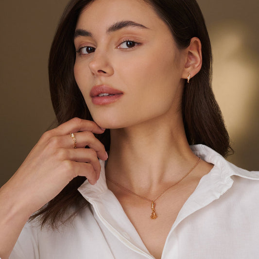 Past Present Future® 18ct Solid Gold 1854 Blend Pendant with Diamonds and Morganite