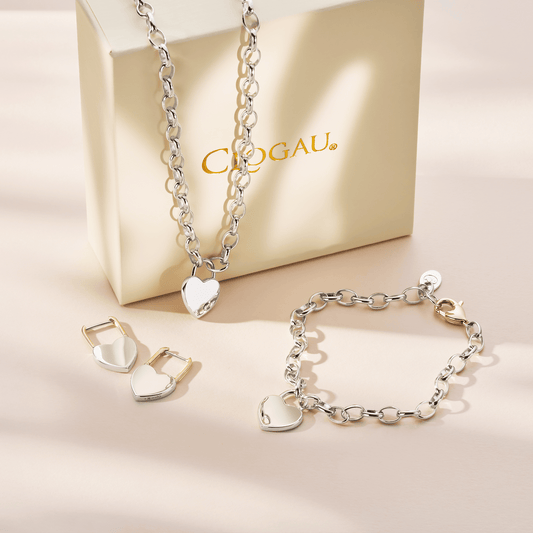 Cariad® Sterling Silver Padlock Hoop Earrings