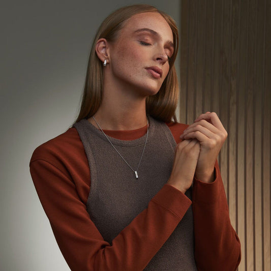 Cariad® Sterling Silver Sparkle Drop Pendant with Topaz