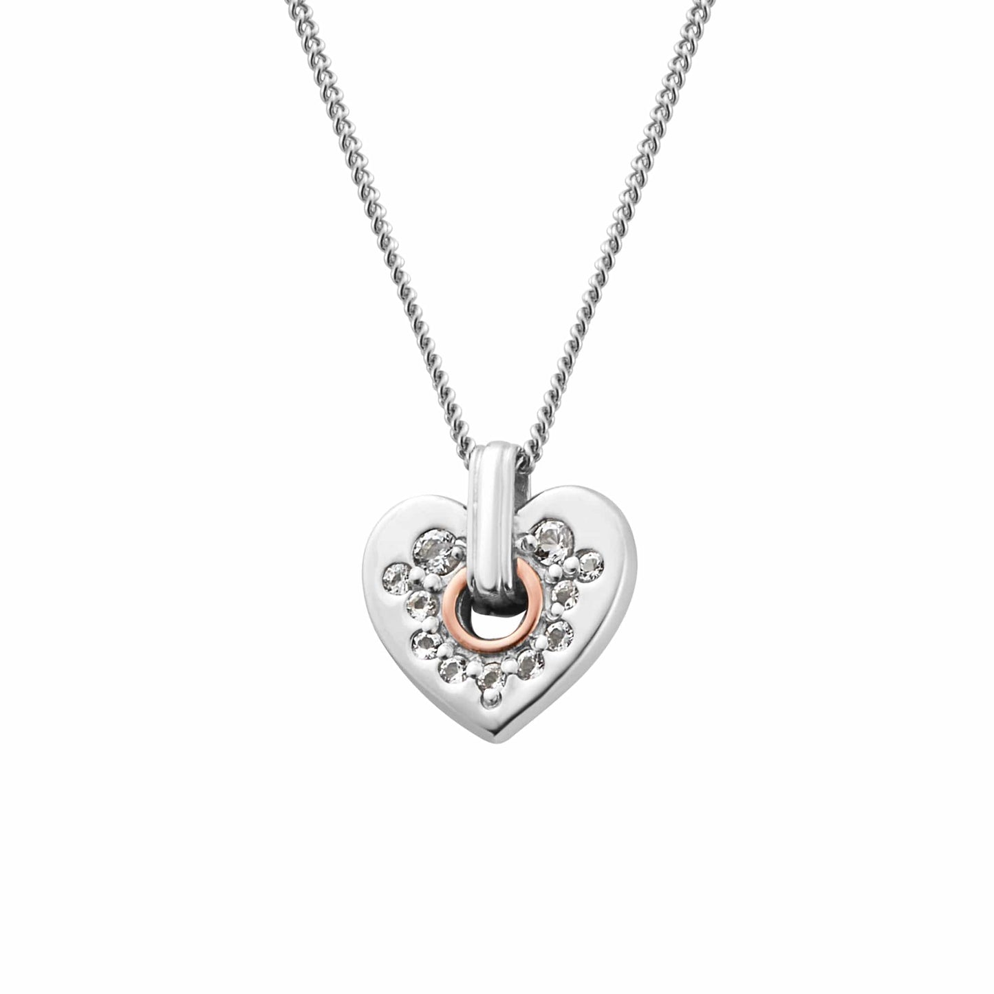 Cariad® Sterling Silver Sparkle Pendant with Topaz