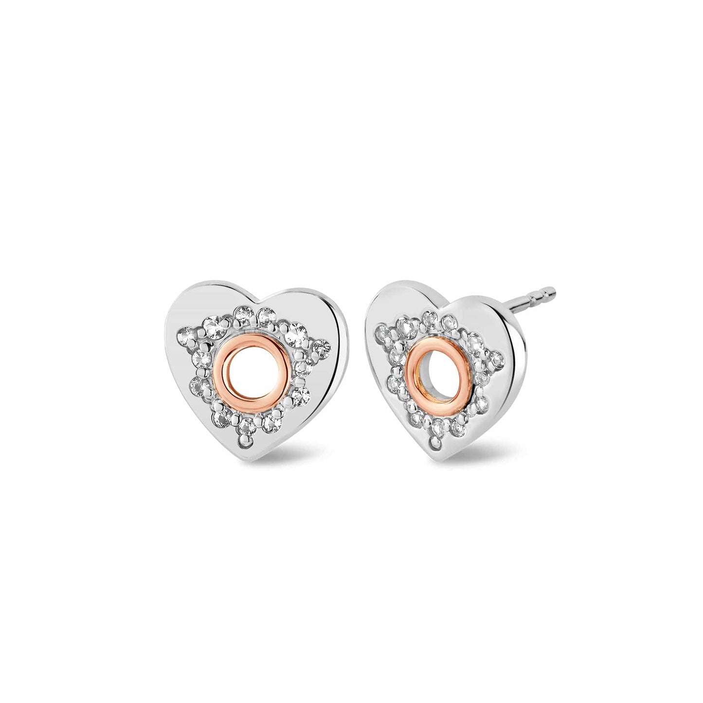 Cariad® Sterling Silver Sparkle Stud Earrings with Topaz