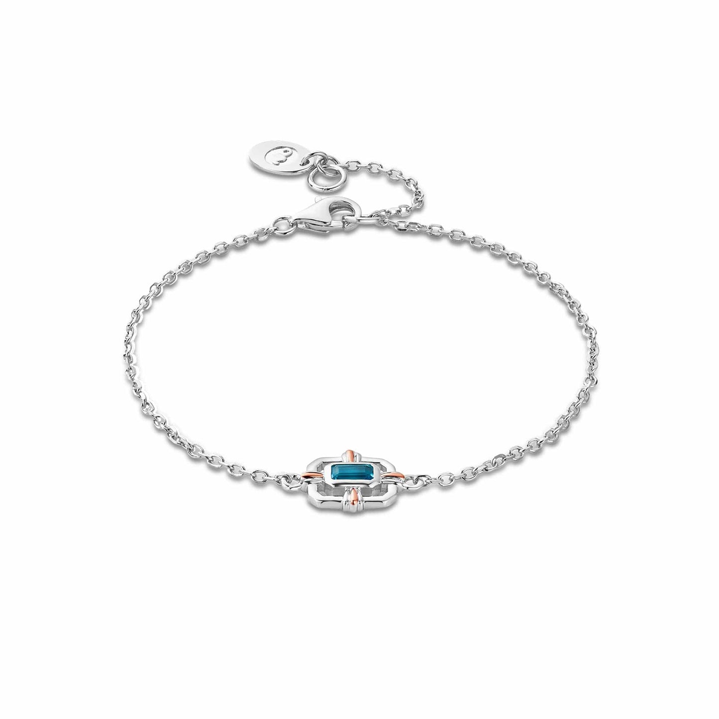 Royal Clogau® Sterling Silver Gateways Bracelet with Swiss Blue Topaz