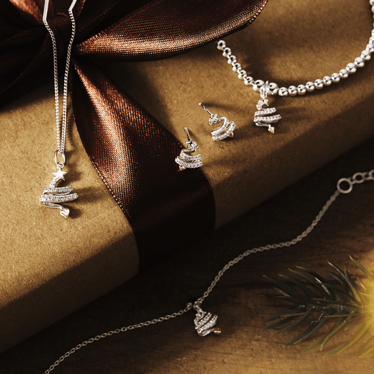 Clogau® Christmas Sterling Silver Tree Bracelet with Topaz