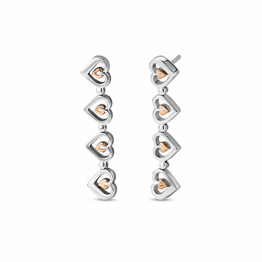 Tree of Life® Sterling Silver Heart Drop-Stud Earrings