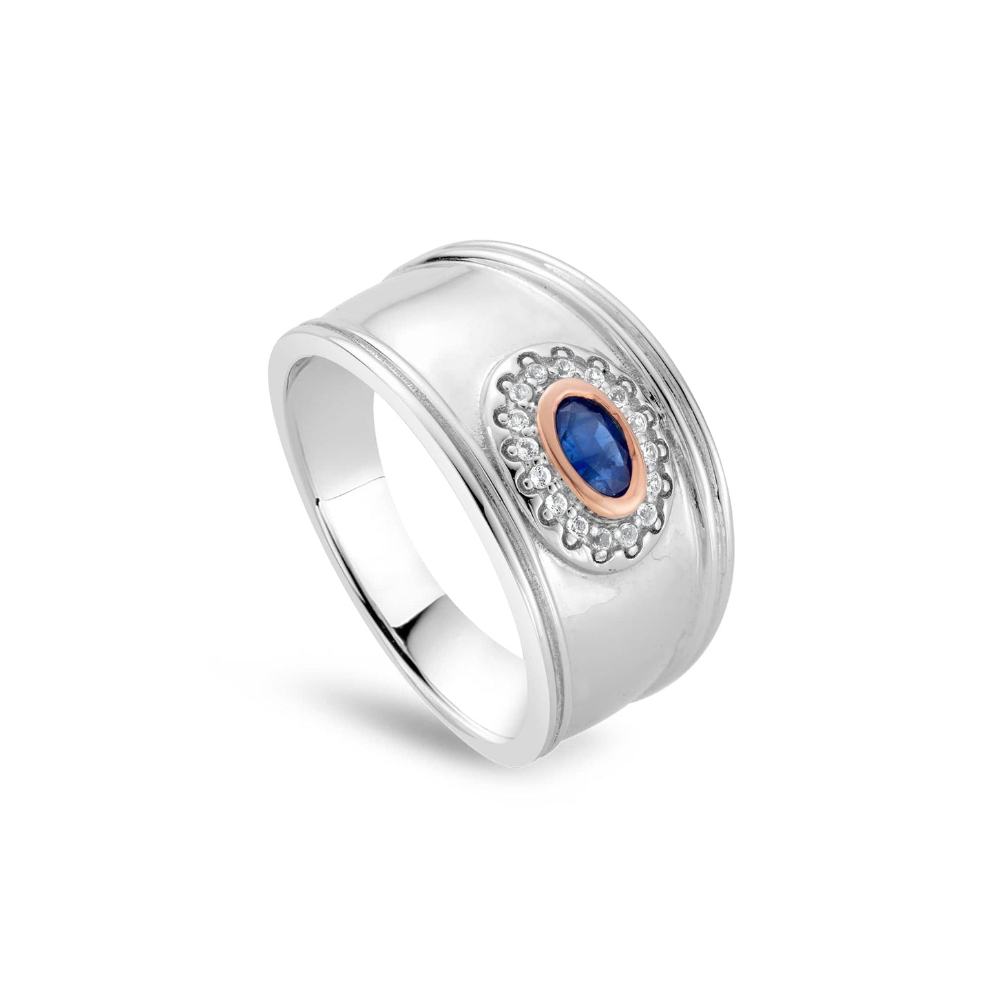 Royal Clogau® Sterling Silver Diana Ring with Sapphire & Topaz