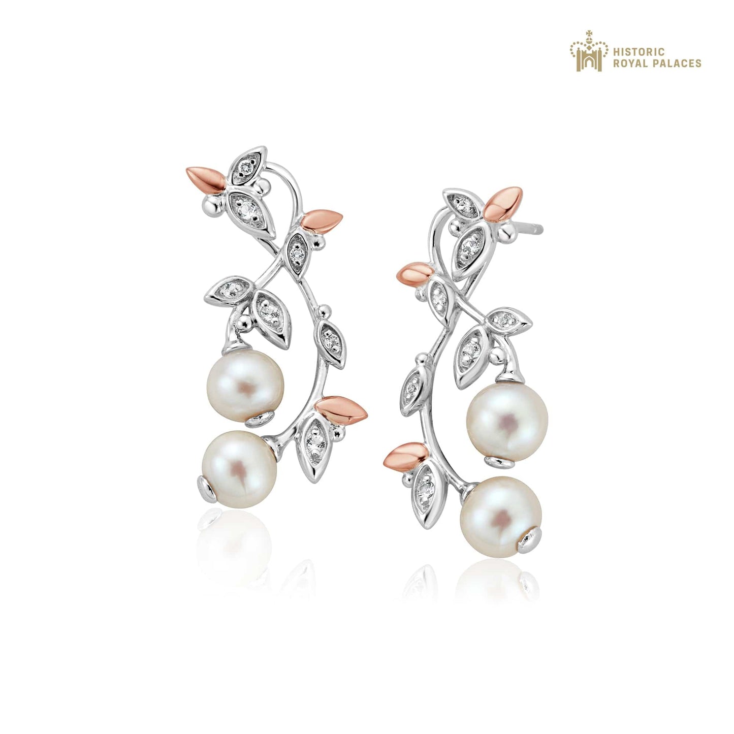 Lily of the Valley Silver and Pearl Drop Earrings