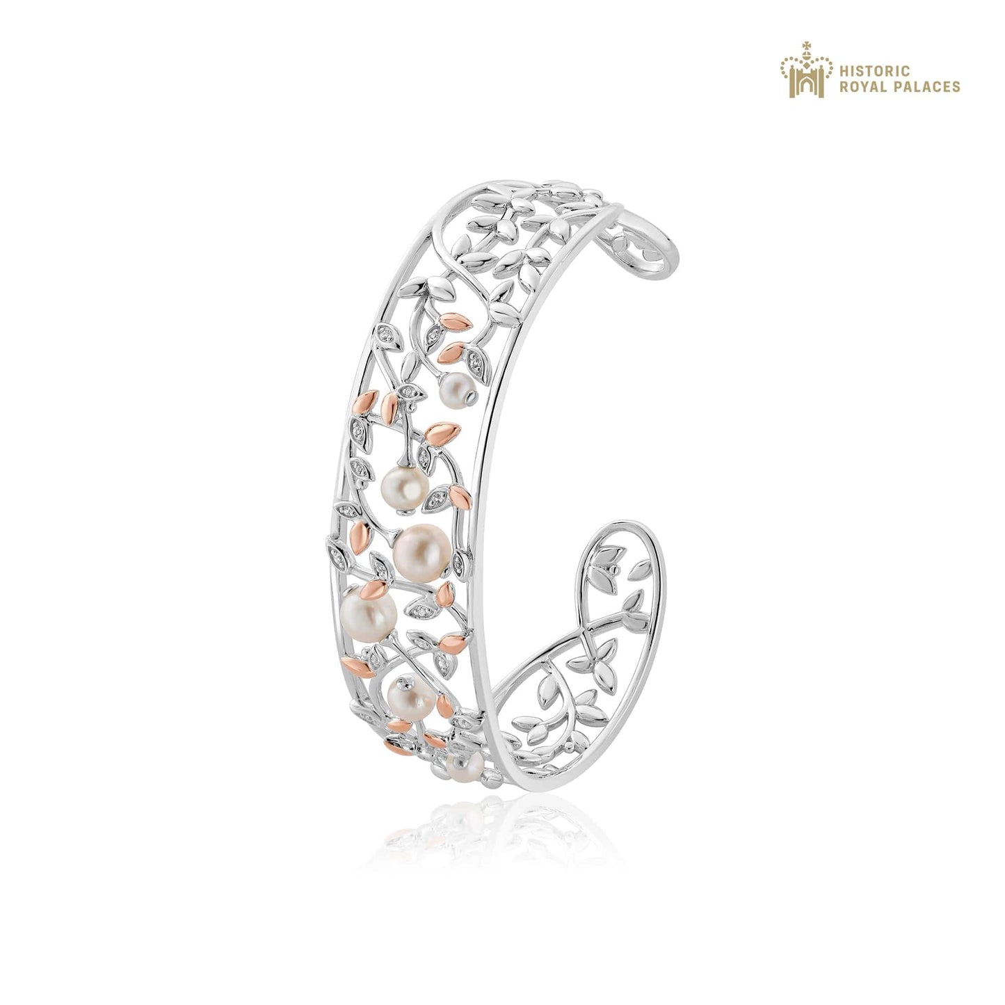 Lily of the Valley Silver and Pearl Bangle