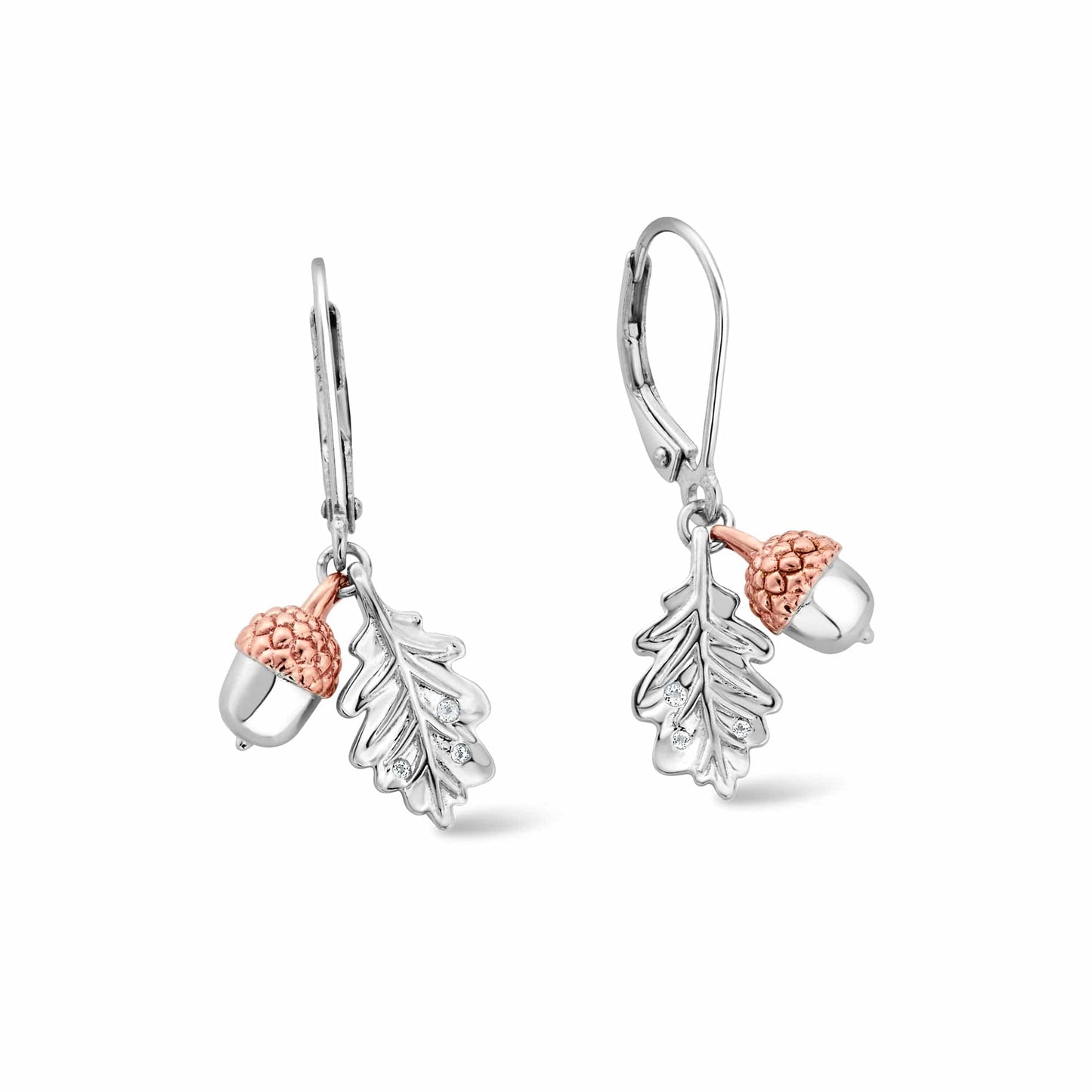 Royal Clogau® Sterling Silver Oak Leaf Earrings with Topaz