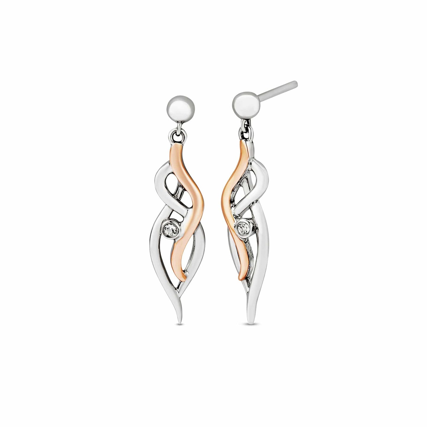 Nature's Wonder Sterling Silver Waterfall Drop Earrings with Topaz