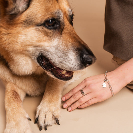 Paw Prints Sterling Silver Multi-Paw Ring with Topaz