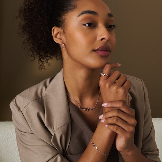 Tree of Life® Sterling Silver Vine Ring with Topaz