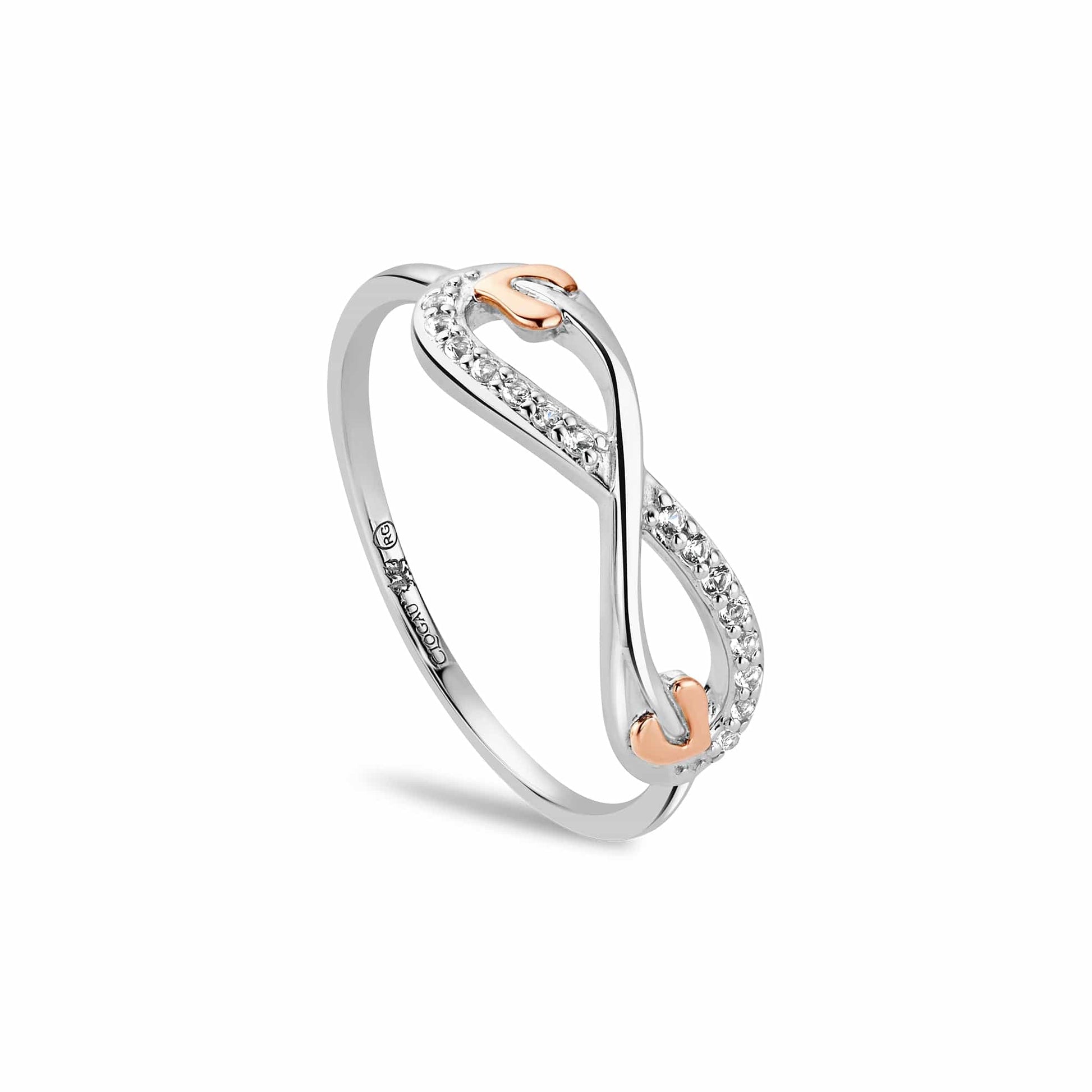 Tree of Life® Sterling Silver Infinity Ring with Topaz