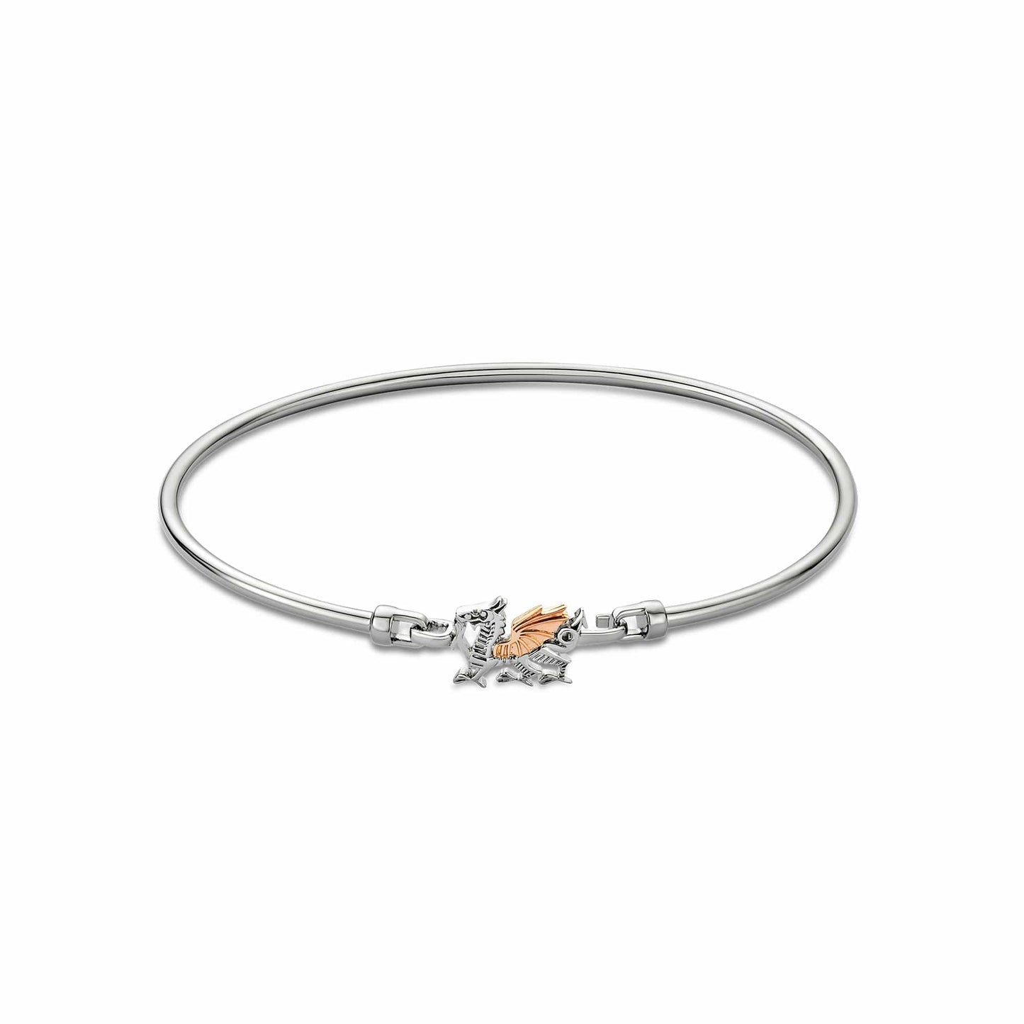 Royal Clogau® Sterling Silver Welsh Dragon Bangle