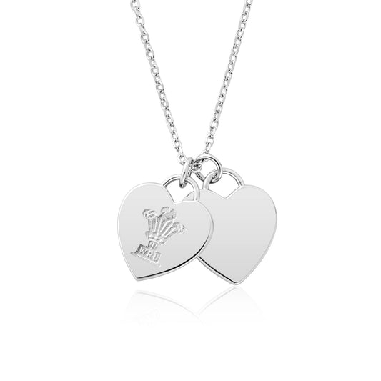 WRU Sterling Silver Welsh Heart Pendant