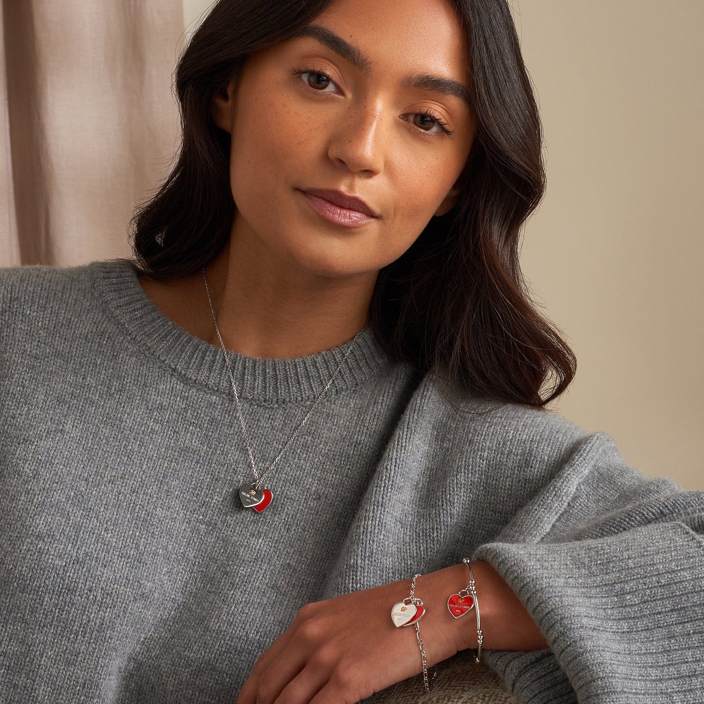 WRU Sterling Silver Welsh Heart Bracelet