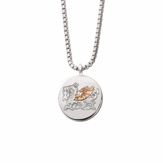 WRU Sterling Silver Welsh Dragon Pendant