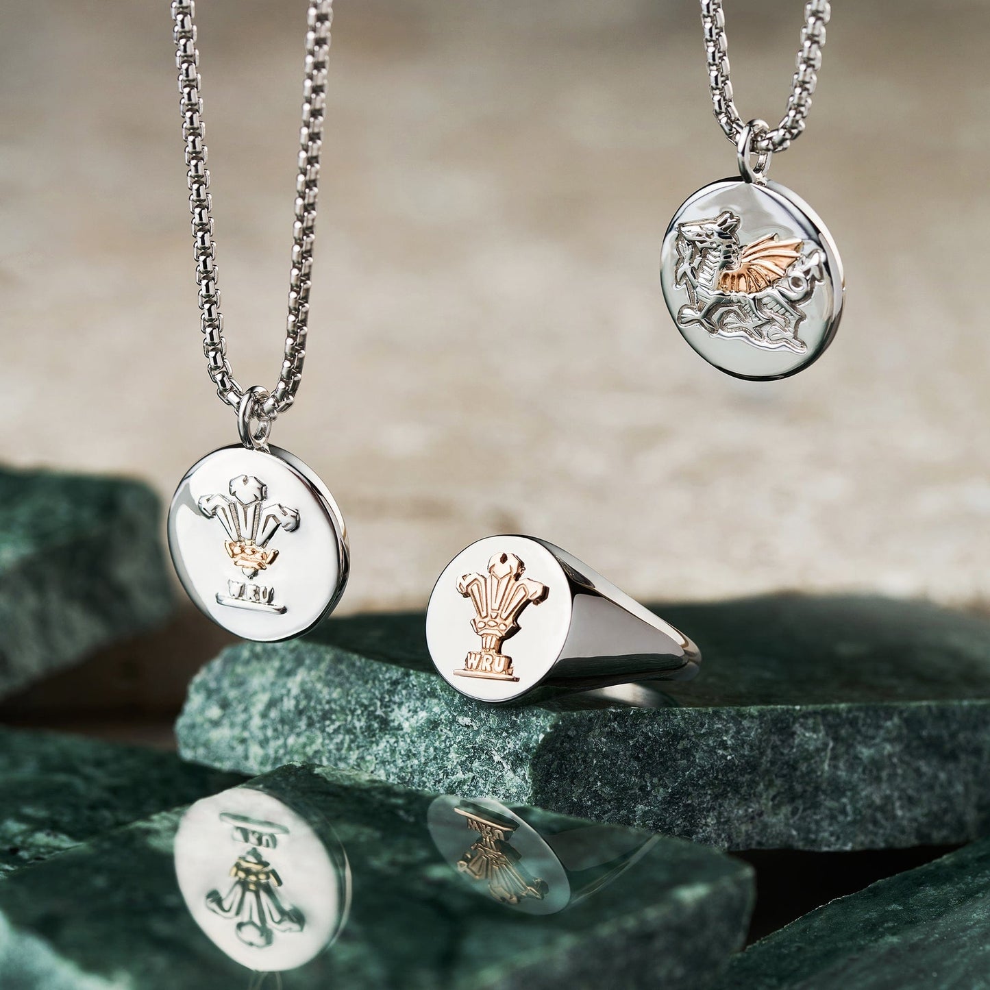 WRU Sterling Silver Welsh Dragon Pendant