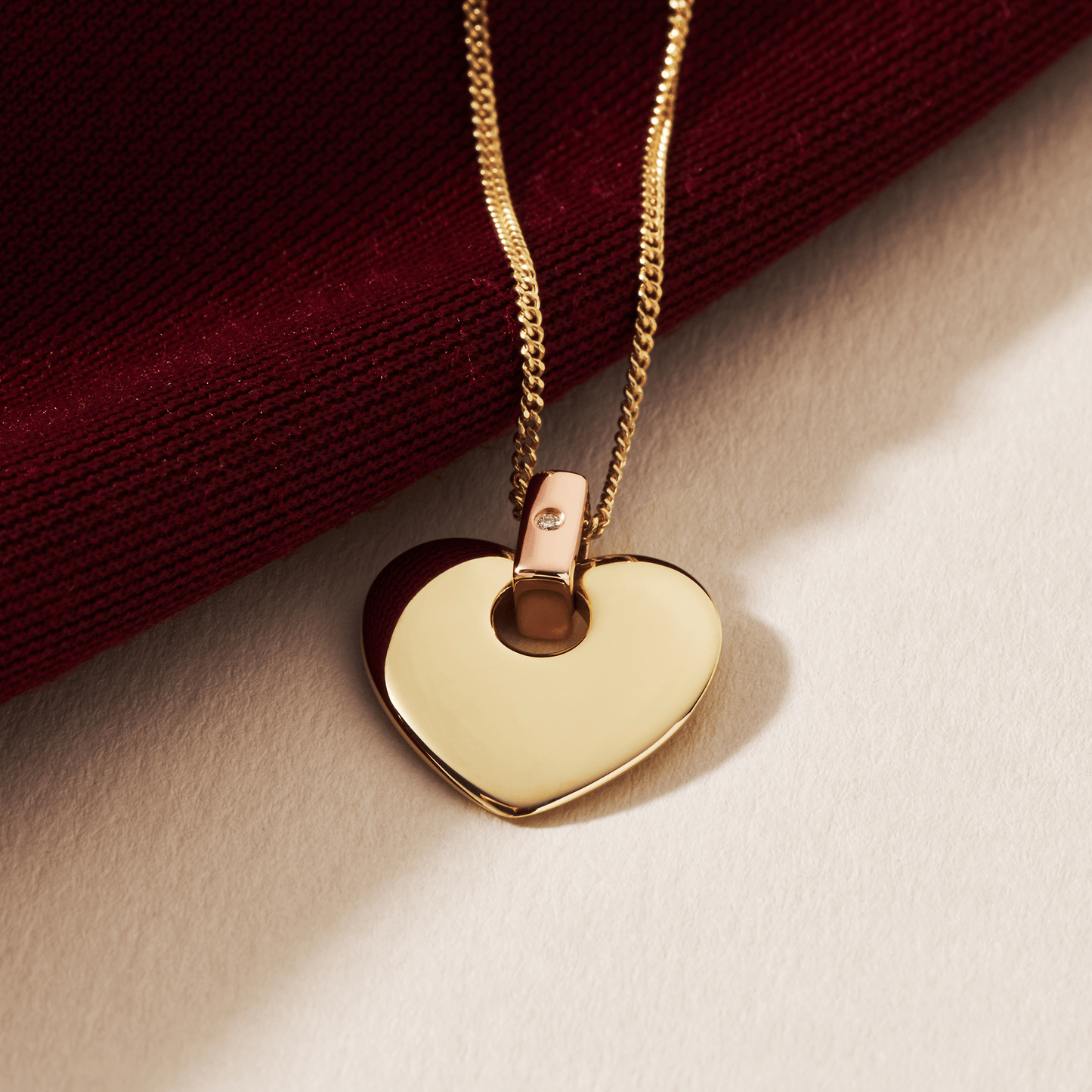 Cariad® 9ct Solid Gold Pendant with Diamond