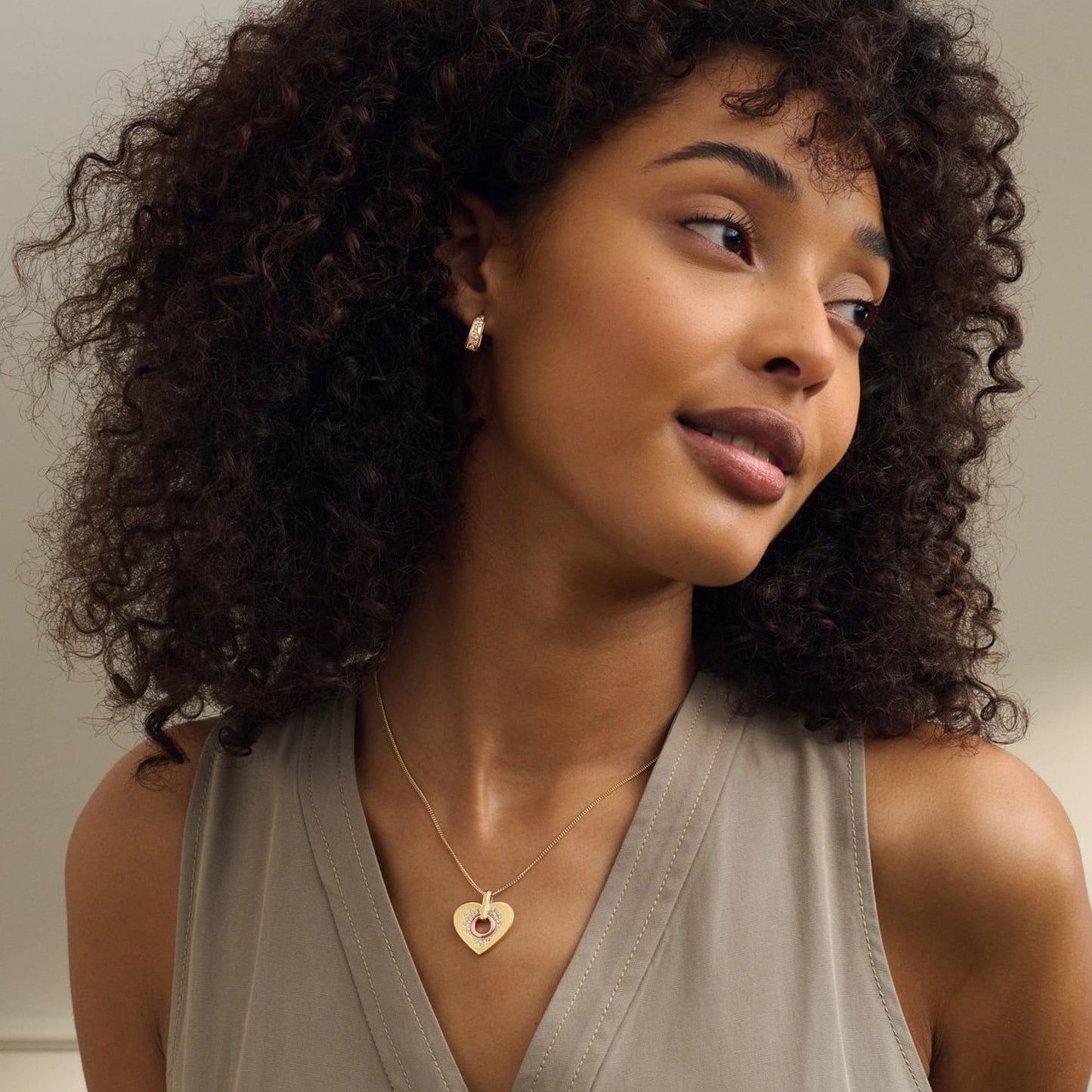 Cariad® 9ct Solid Gold Sparkle Pendant with Diamonds