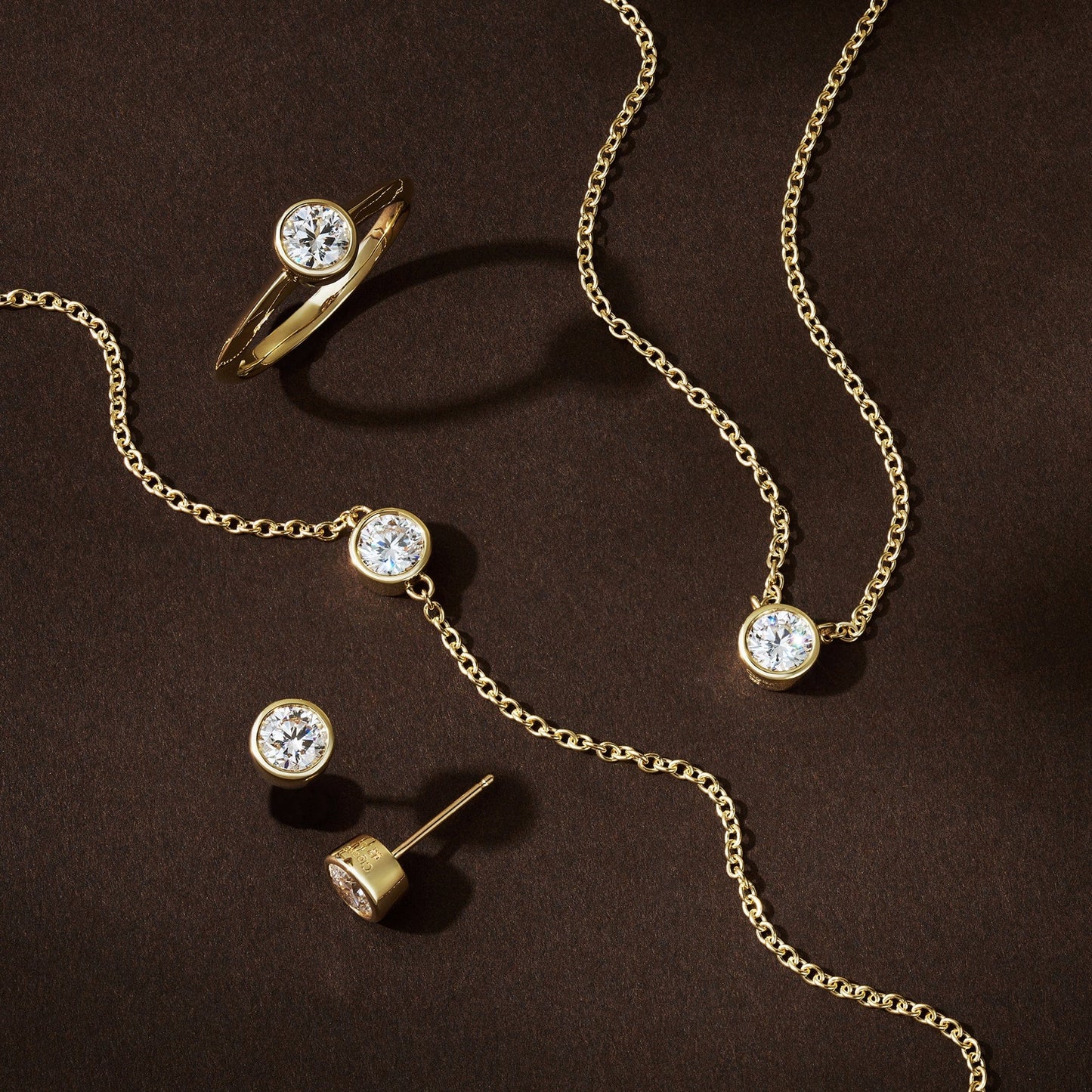 Clogau® Celebration 9ct Solid Gold Stud Earrings with 0.5ct Lab-Grown Diamonds