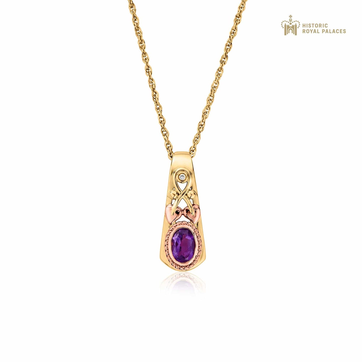 Tree of Life® Delphinium Gold and Amethyst Pendant