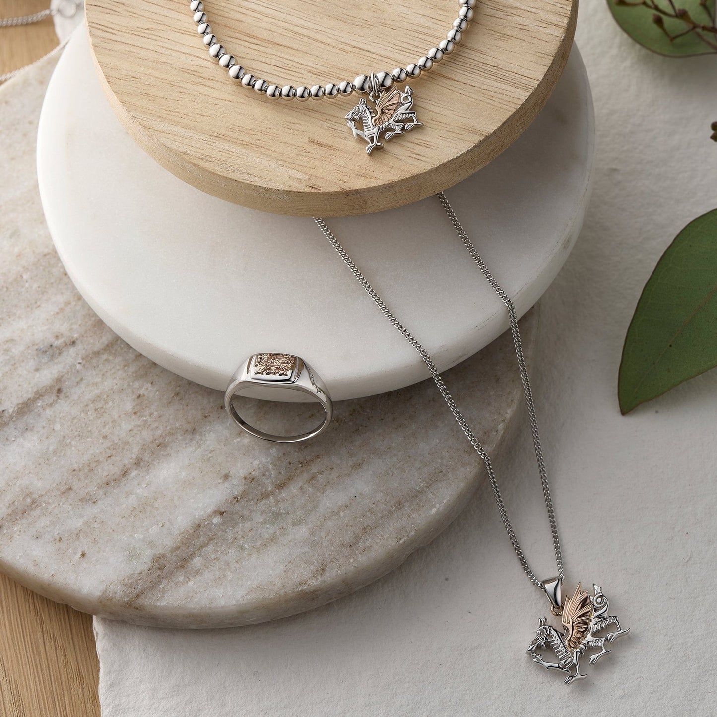Royal Clogau® Sterling Silver Welsh Dragon Pendant