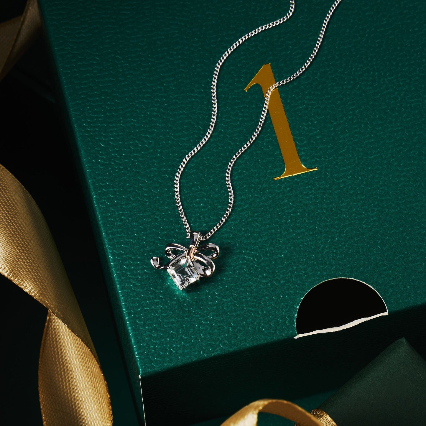 Clogau® Christmas Bow Silver Pendant