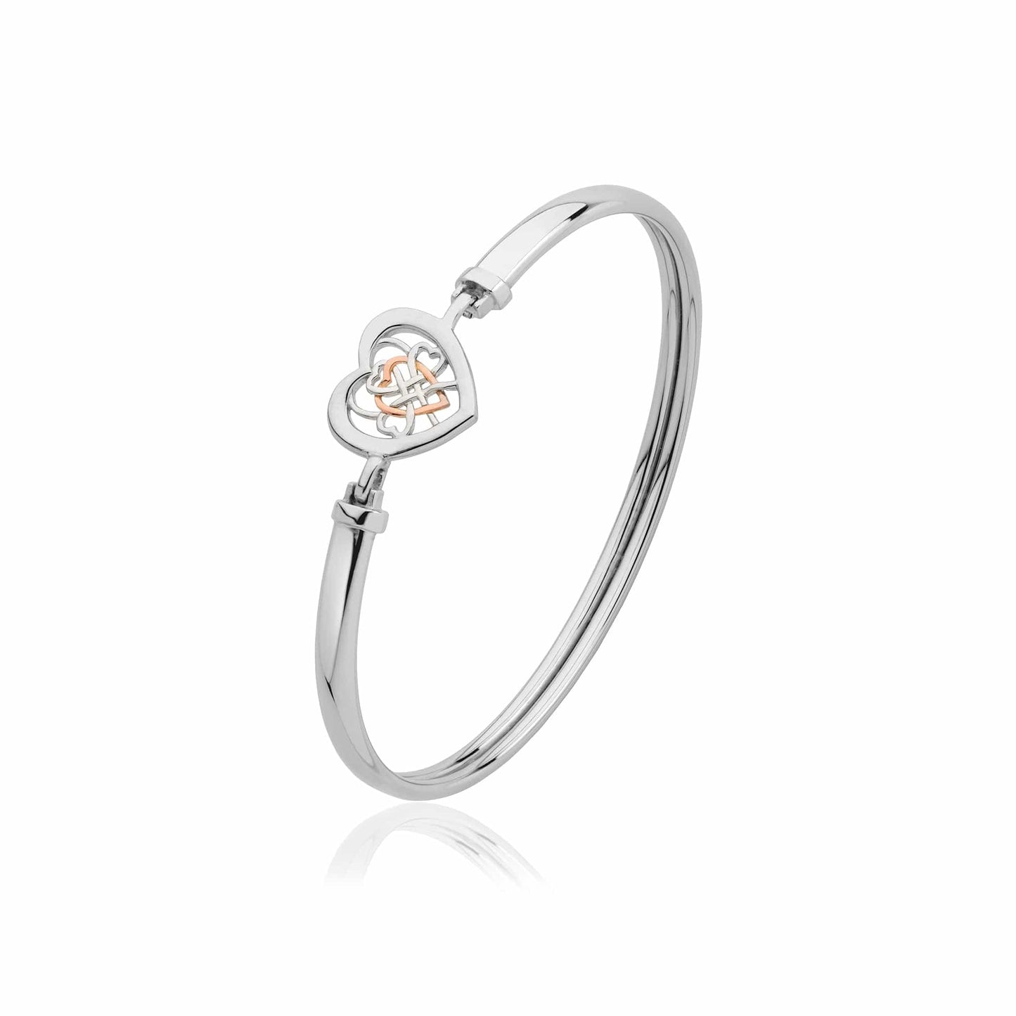 Welsh Royalty Silver Heart Bangle