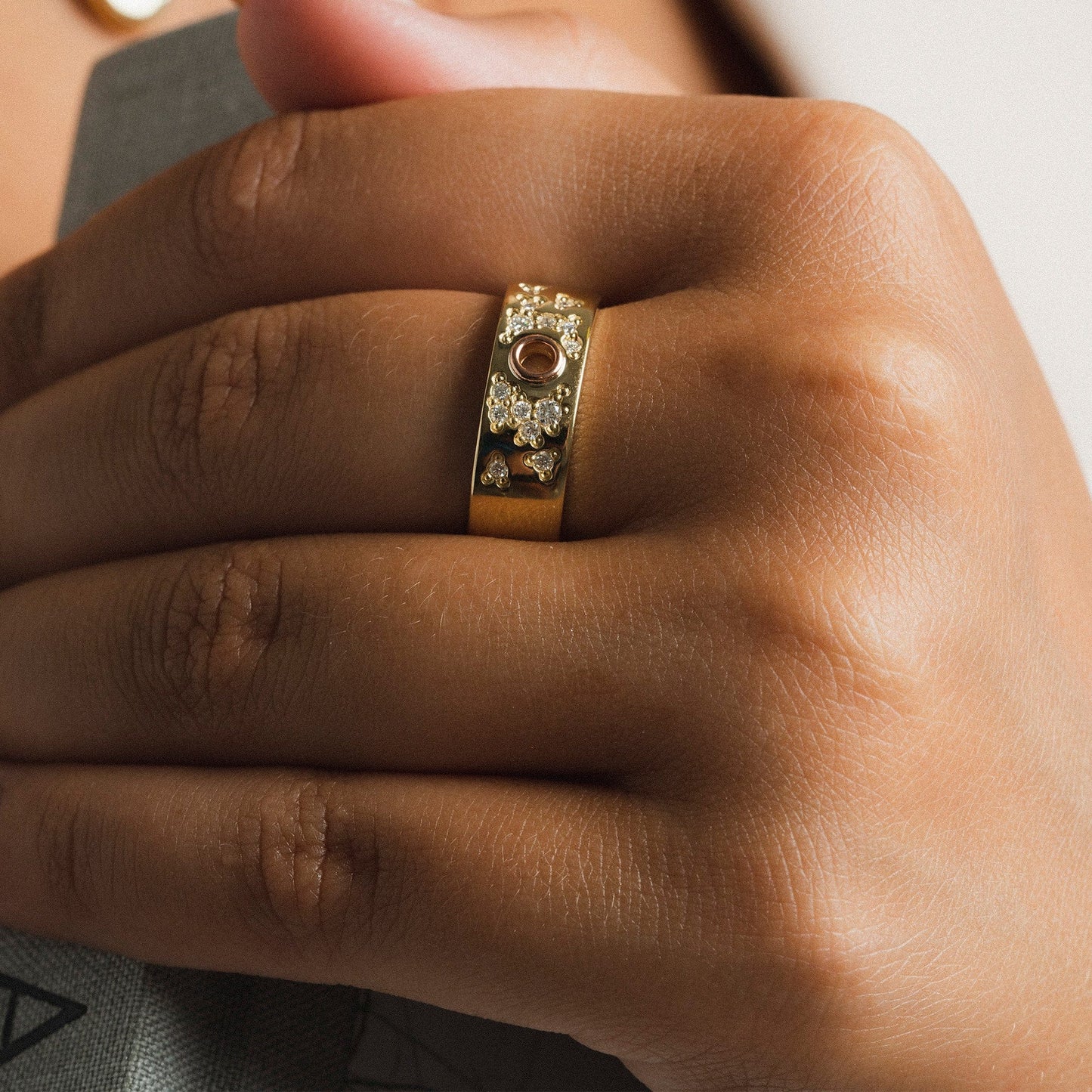 Cariad® Sparkle Gold and Diamond Ring