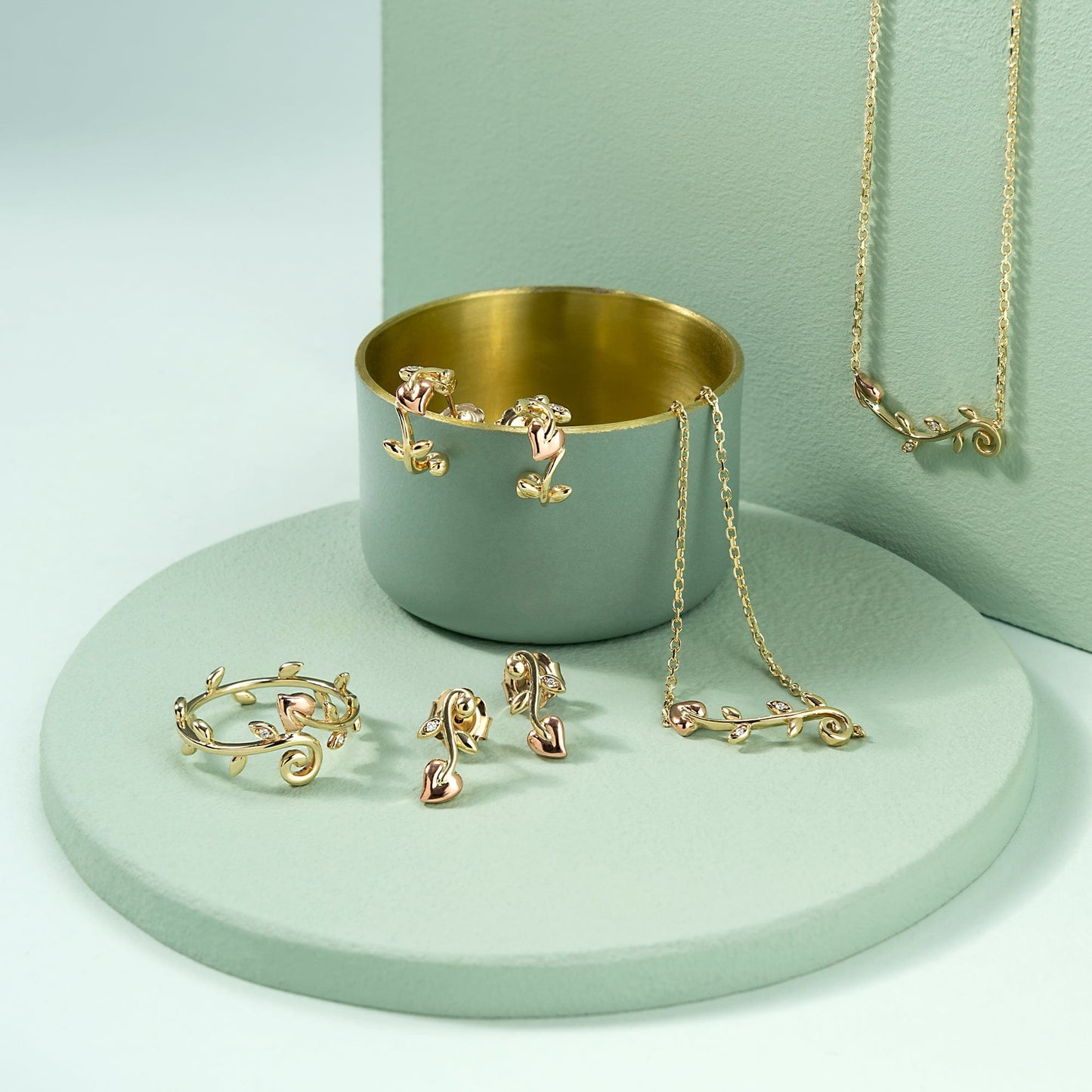Vine of Life Gold and Diamond Ring