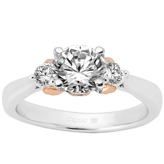 Compose - Past Present Future (R) - 9K White with 9K Rose Gold