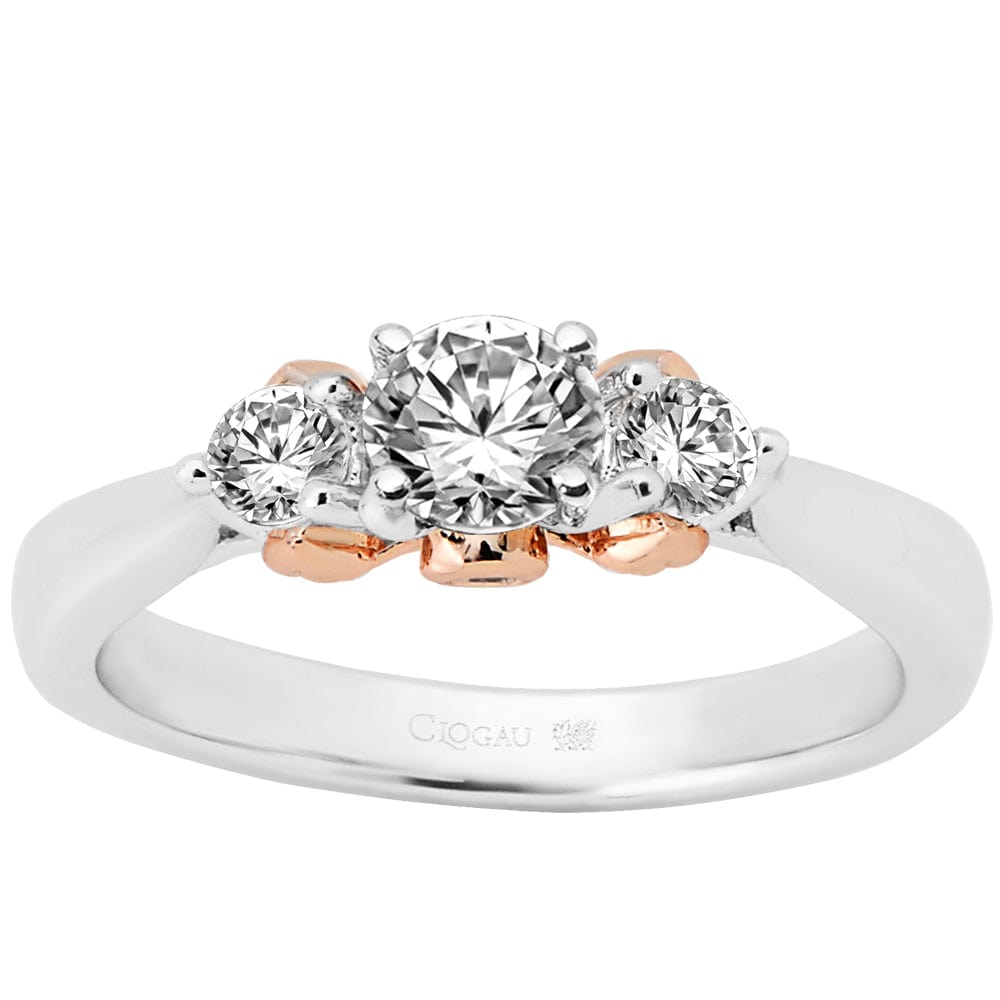 Compose - Past Present Future (T) - 9K White with 9K Rose Gold