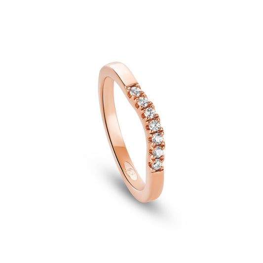 9ct Rose Gold Past Present Future® Wedding Ring