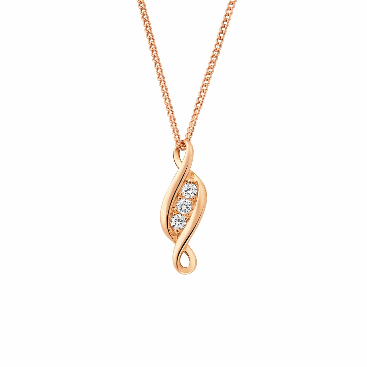 Past Present Future® 18ct Solid Gold 1854 Blend Pendant with Diamonds