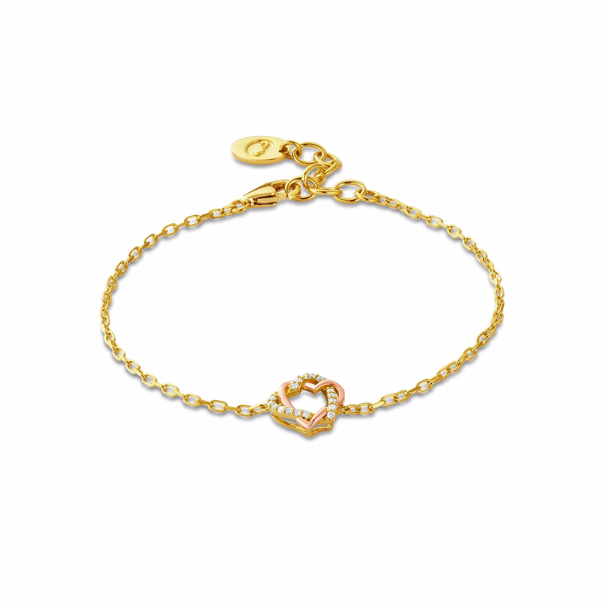 Heart Shaped Bracelet with Gold Plating - Gift for Girlfriend - Valentine  Day Gift - Lovebeat Bracelet by Blingvine