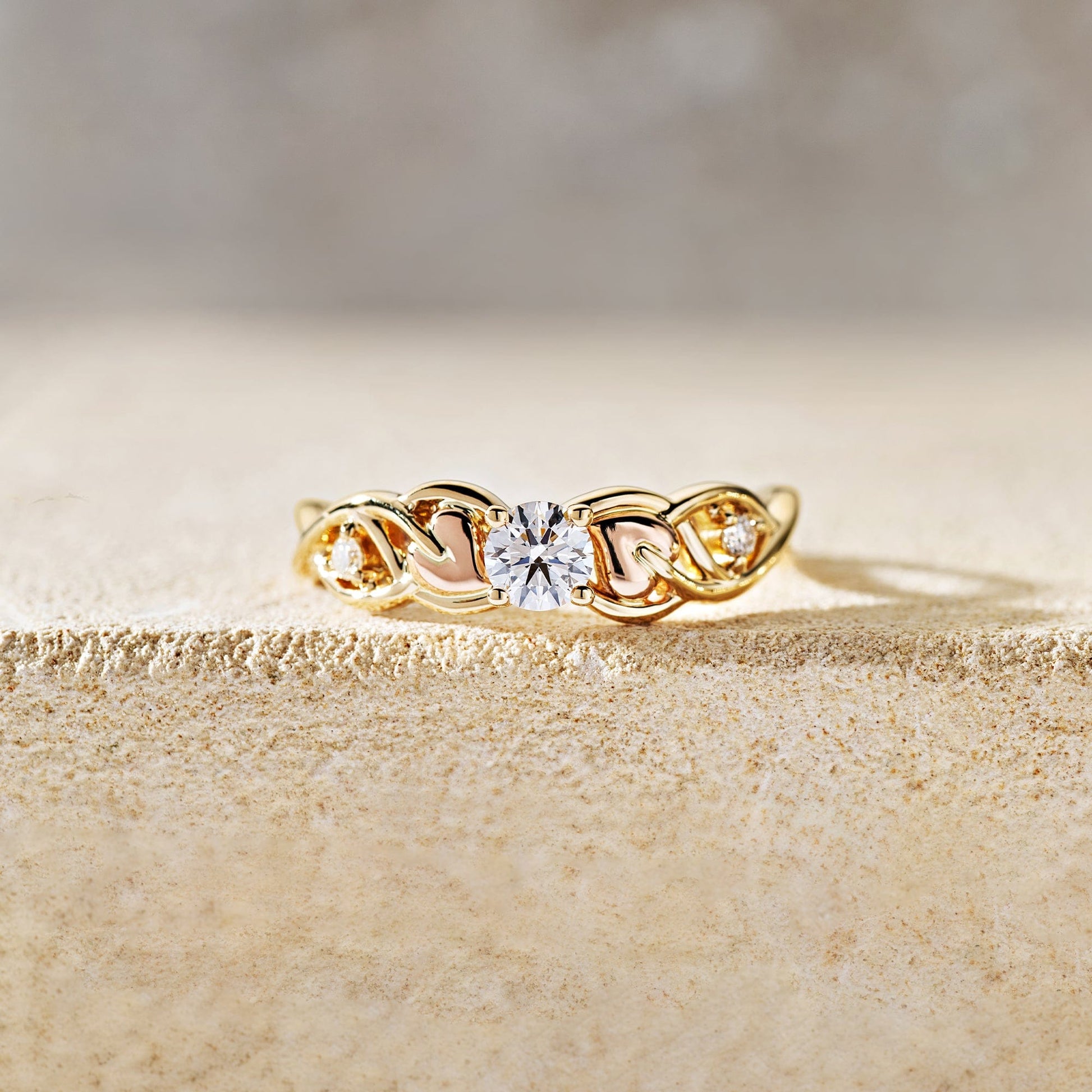 Promises 18ct Solid Fairtrade Gold Engagement Ring with 0.3ct Lab-Grown Diamond