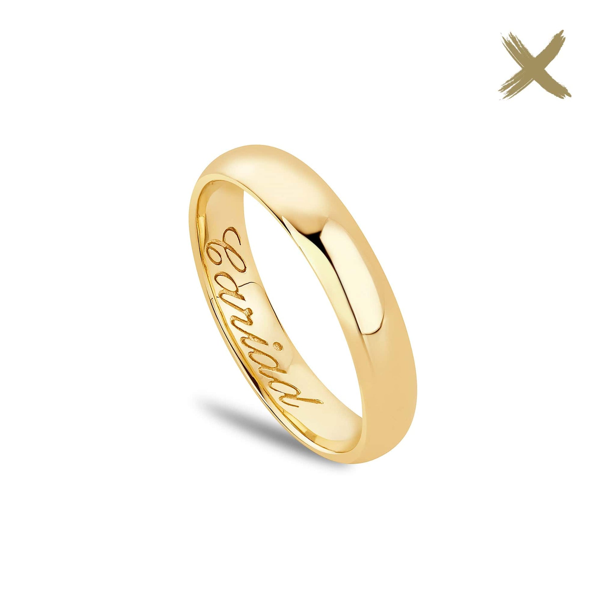18ct Gold 4mm Windsor Wedding Ring