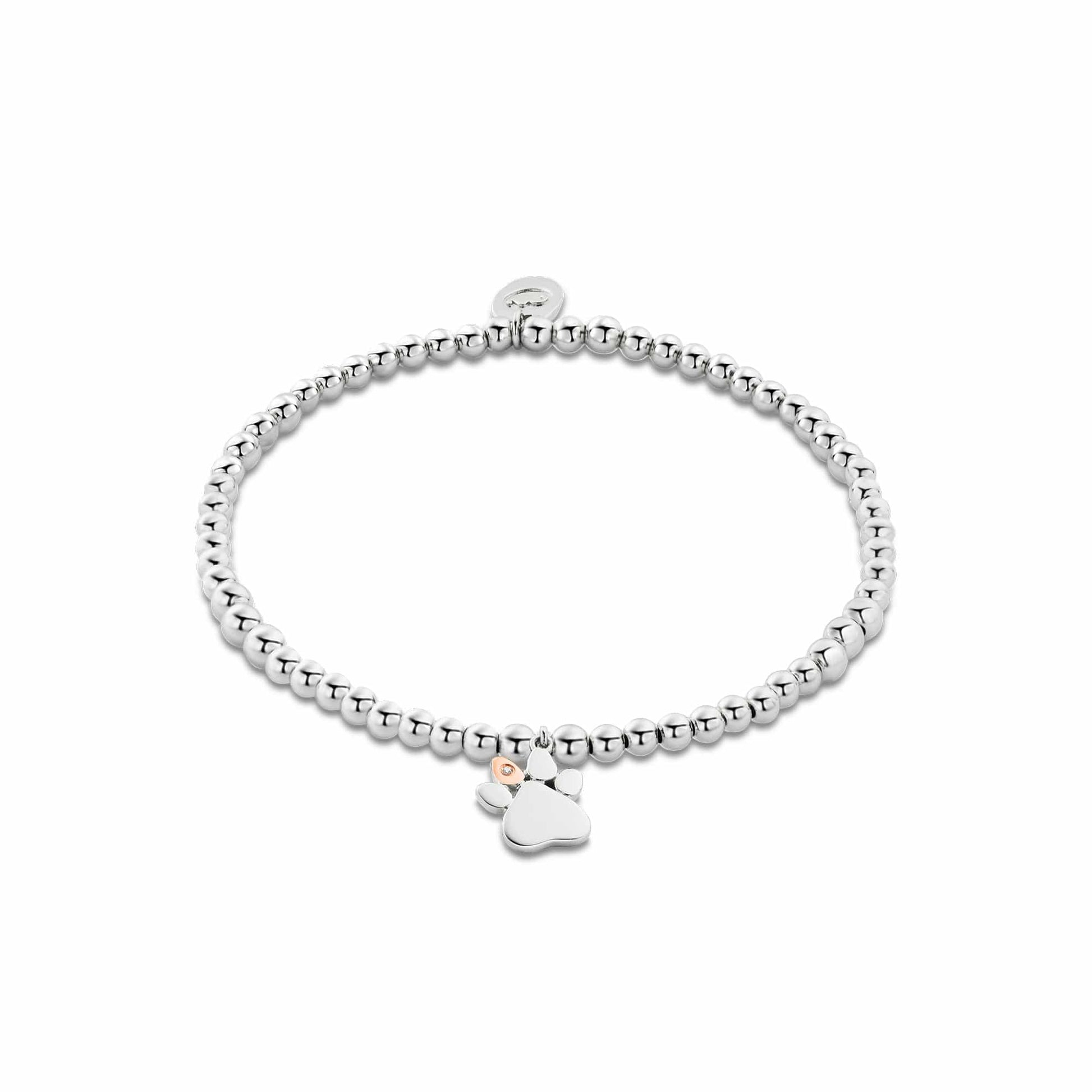 Paw Prints Sterling Silver Affinity Bracelet with Topaz