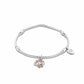 Forever Yours Sterling Silver Heart Affinity Bracelet with Topaz