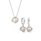 Forever Yours Sterling Silver Heart Set