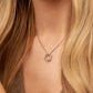 Forever Yours Sterling Silver Heart Pendant with Topaz