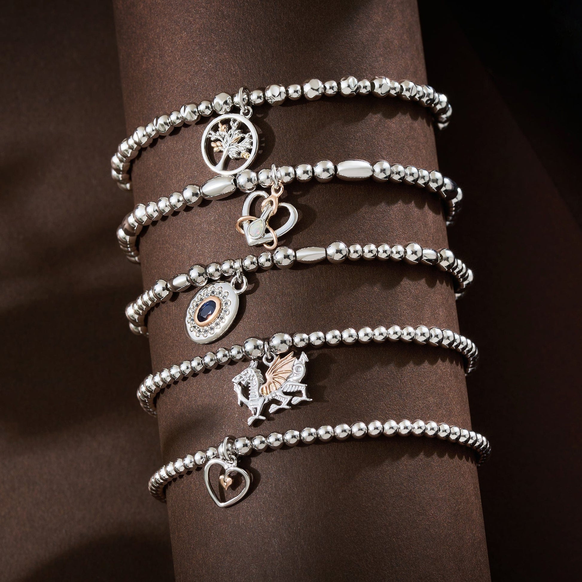 Royal Clogau® Sterling Silver Welsh Dragon Affinity Bracelet