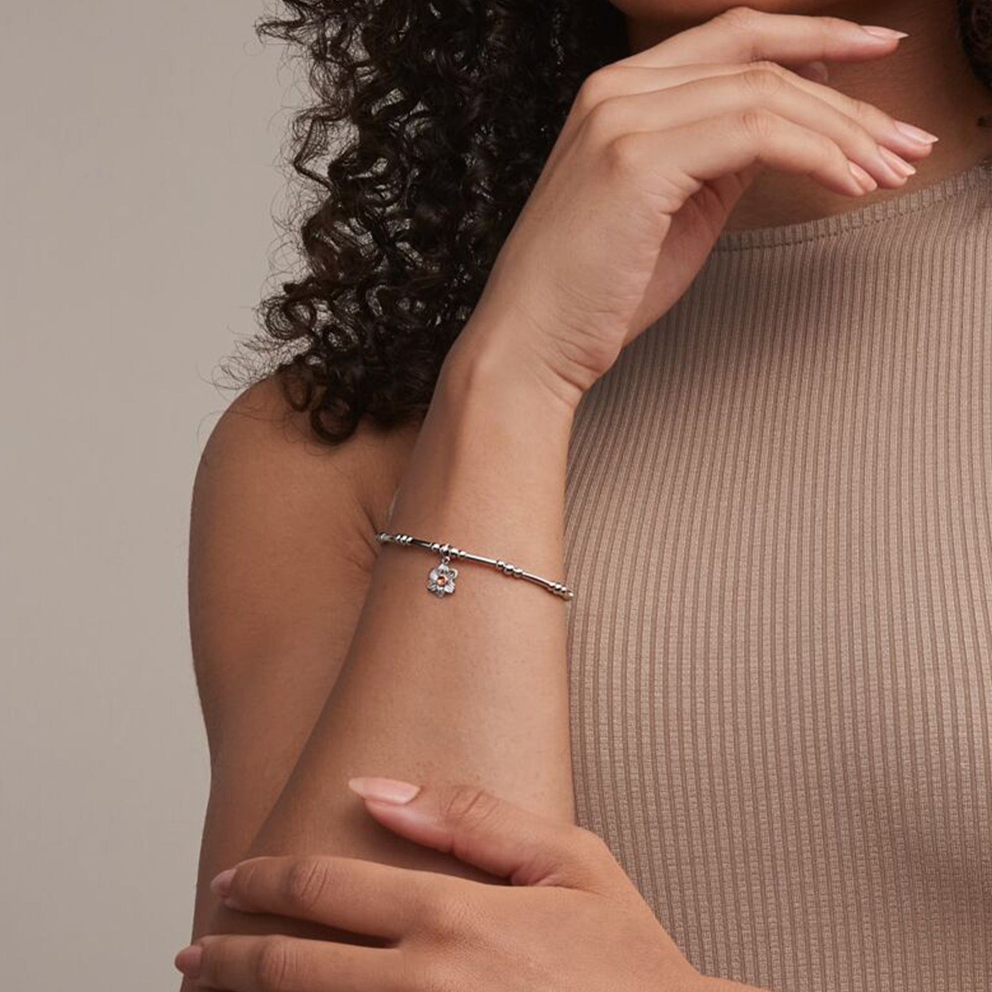 Nature's Wonder Sterling Silver Daffodil Affinity Bracelet