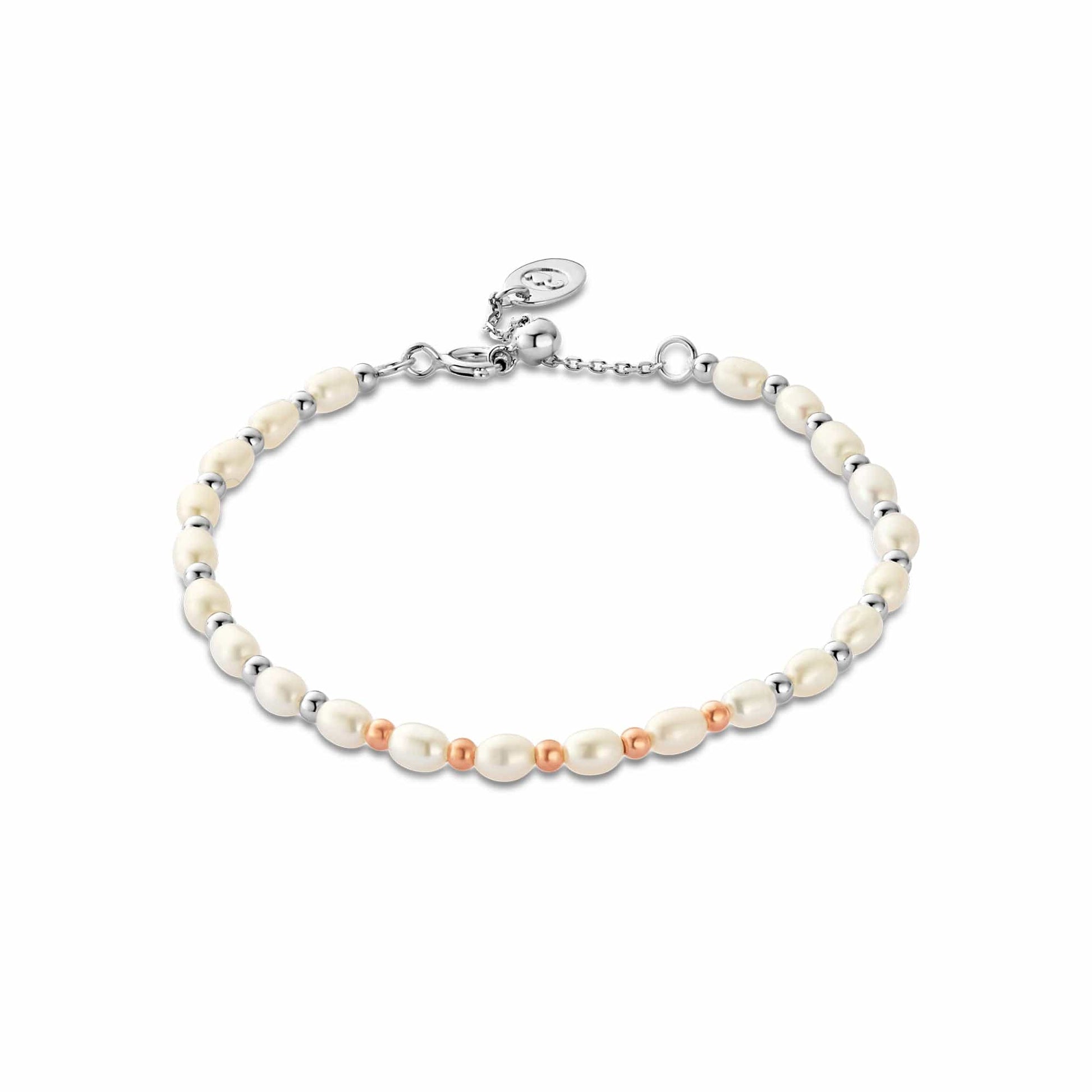 Nature's Wonder Sterling Silver Beachcomber Bracelet with Pearls