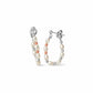 Nature's Wonder Sterling Silver Beachcomber Hoop Earrings with Pearls