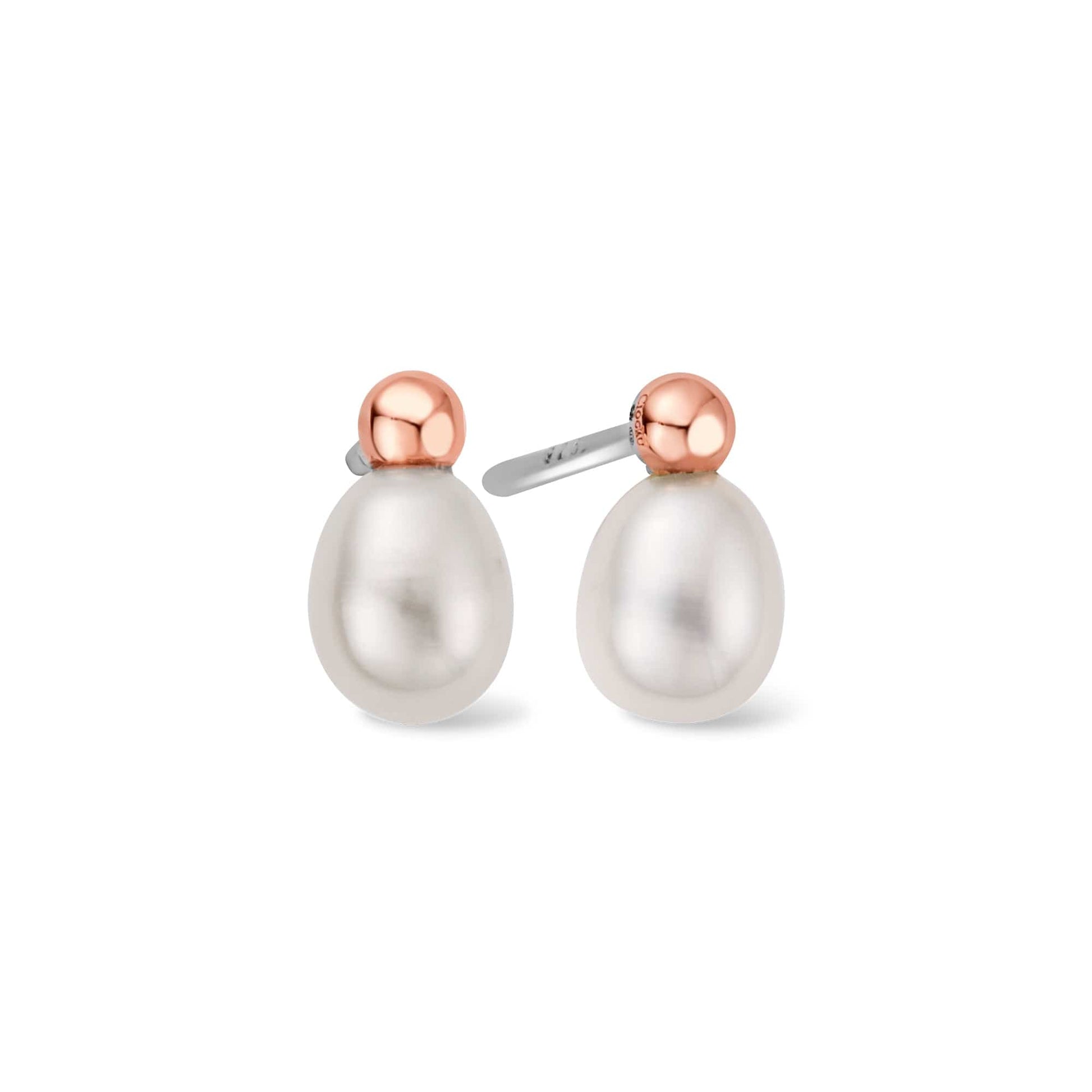 Nature's Wonder Sterling Silver Beachcomber Stud Earrings with Pearls