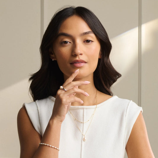 Nature's Wonder Sterling Silver Beachcomber Bracelet with Pearls