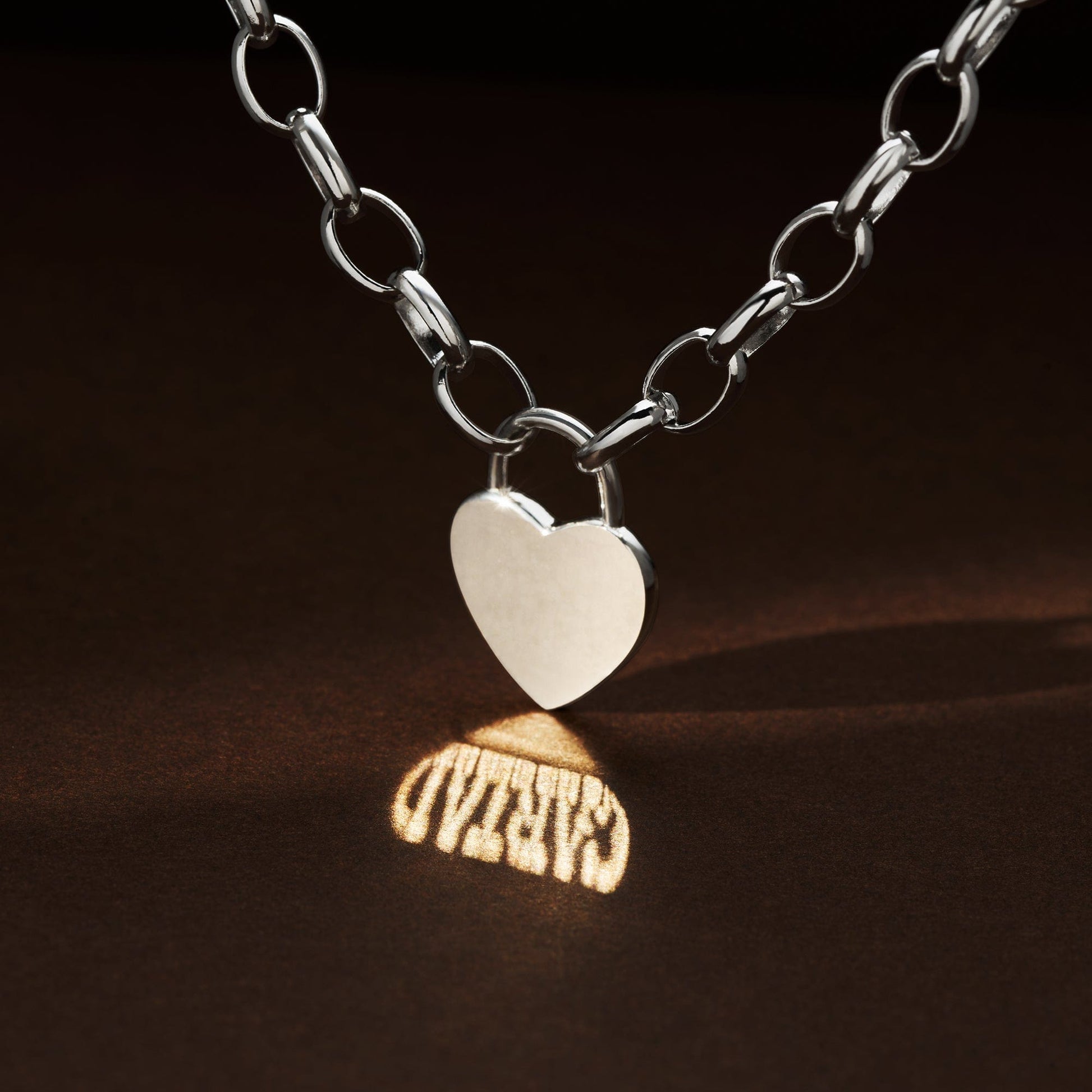 Cariad® Sterling Silver Padlock Necklace