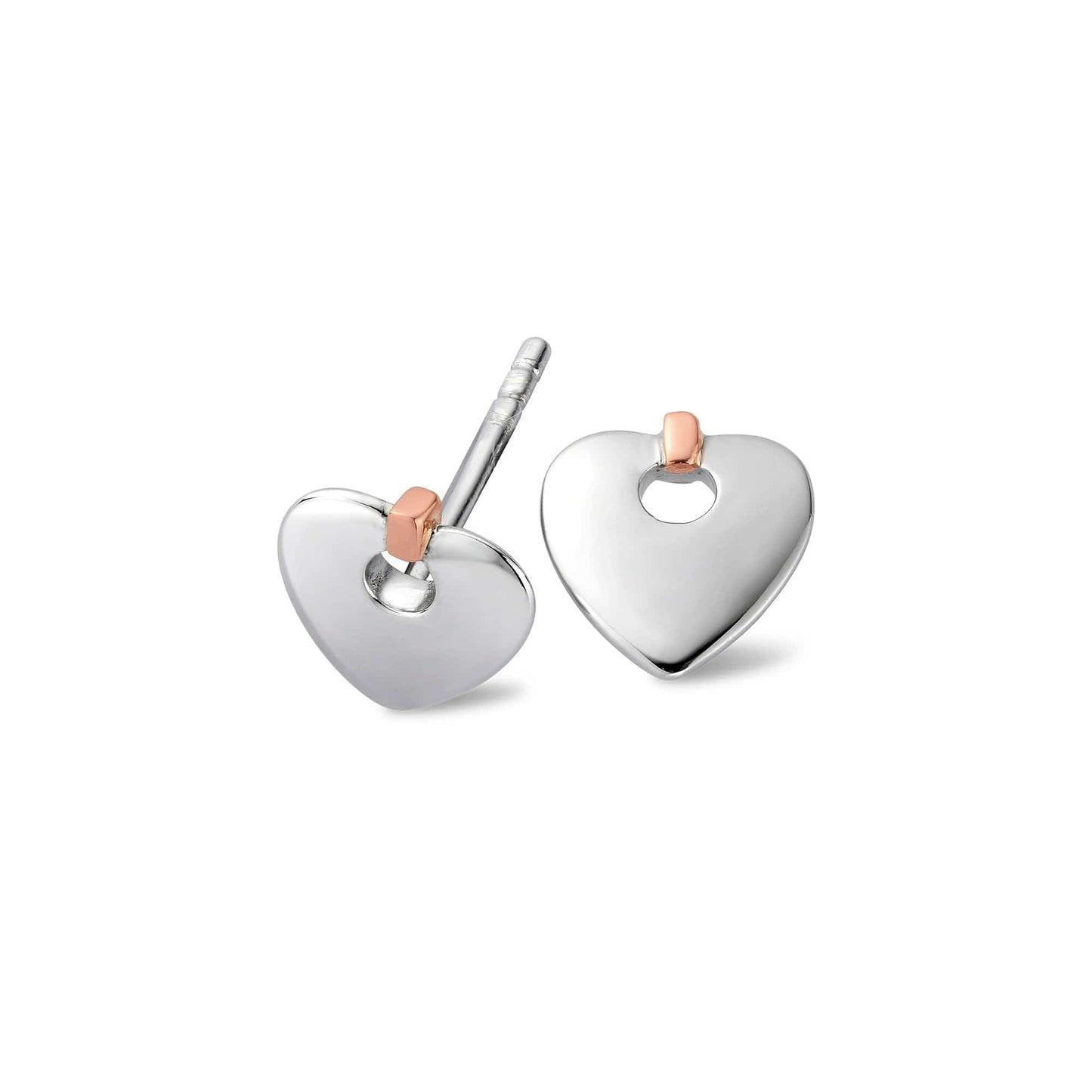 Cariad® Silver Heart Stud Earrings