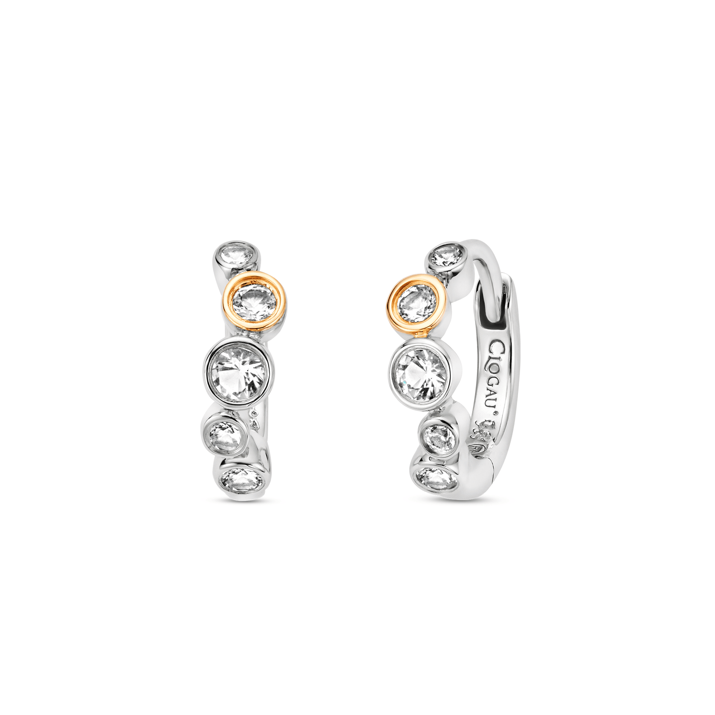 Clogau® Celebration Sterling Silver Huggie Hoop Earrings with Topaz